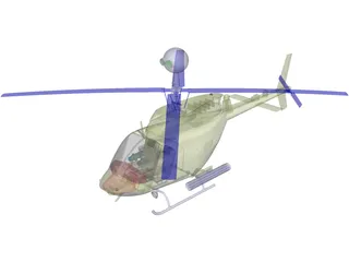 Bell OH-58 Kiowa 3D Model