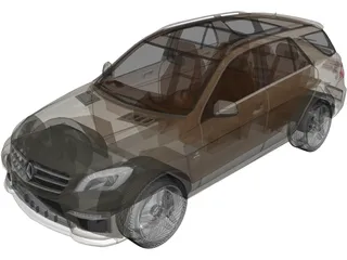 Mercedes-Benz ML63 AMG (2012) 3D Model