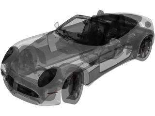 Alfa Romeo 8C Spider (2010) 3D Model