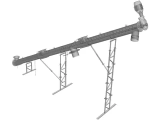 Dust Incline Auger 3D Model