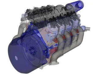 Chevrolet LS3 Engine Block 3D Model