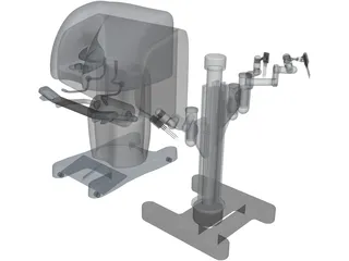 Surgery Robot And Monitor 3D Model