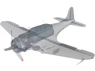 Douglas SBD Dauntless 3D Model