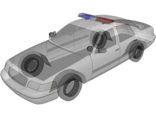 Ford Crown Victoria NYPD Police 3D Model