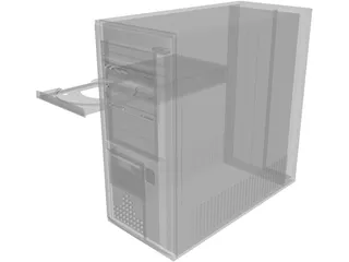 Computer Mini-Tower Case 3D Model