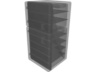 Refrigerator Old 3D Model