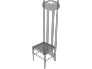 Chair Argyle Charles Rennie Mackintosh 3D Model