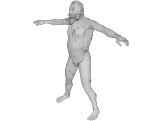 Neanderthal Man 3D Model