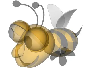 Bee Cartoon 3D Model