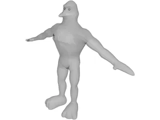 Penguin Hero 3D Model