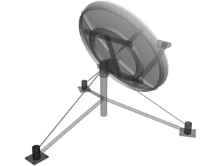 SATCOM Dish 3D Model