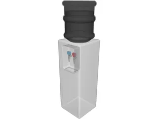 Office Water Cooler 3D Model