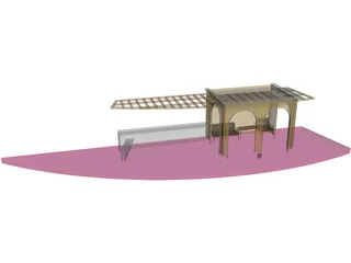 Garden Pergola 3D Model