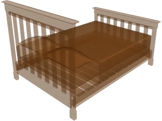 Bed Contemporary 3D Model