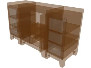 Entertainment Center 3D Model