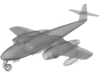 Gloster Meteor NF8 3D Model