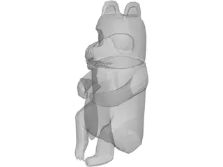West Coast Native Bear Totum Carving 3D Model