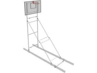 Basketball Ceiling Mounted Frame 3D Model