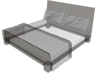 Bed Double 3D Model