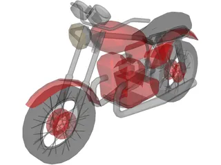 Yamaha 650 (1976)  3D Model