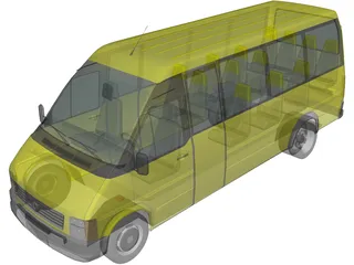 Volkswagen LT Bus [+Interior] 3D Model