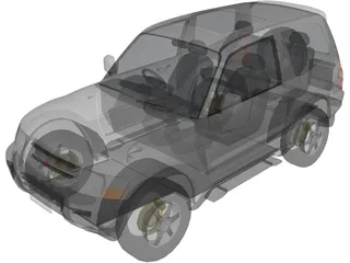 Mitsubishi Pajero 3-door (1999) 3D Model