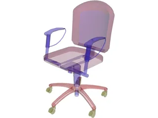 Chair Arms Adjustable 3D Model