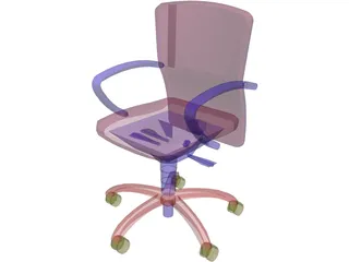 Chair Arms Adjustable 3D Model