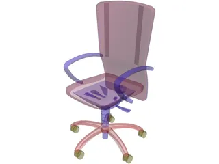 Chair Arms Hiback 3D Model