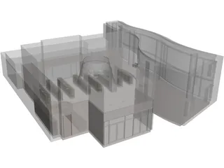 Library [+Interior] 3D Model
