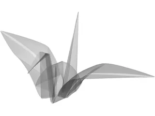 Origami Crane 3D Model