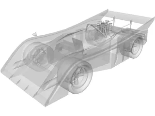 McLaren Race Car (1972) 3D Model