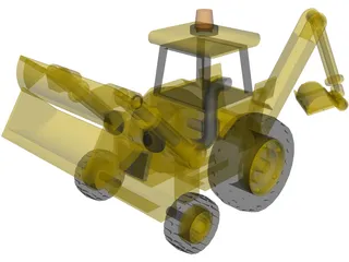 Excavator Toy 3D Model