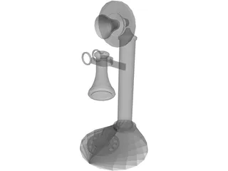 Candlestick Telephone 3D Model