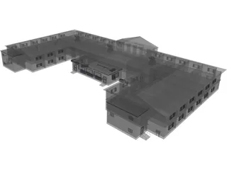 Army Barracks 3D Model