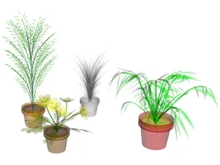 Flowerpots 3D Model