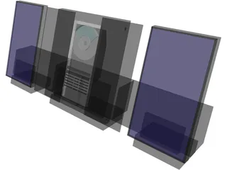 CD Stereo Mini-System 3D Model