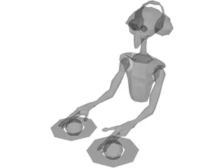 Alien DJ 3D Model