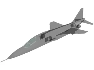 Mitsubishi T-1 Trainer 3D Model