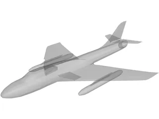 Hawker Hunter 3D Model