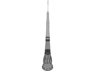 Soviet N1 Moon Rocket 3D Model