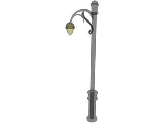 Parisian Street Lamp 3D Model