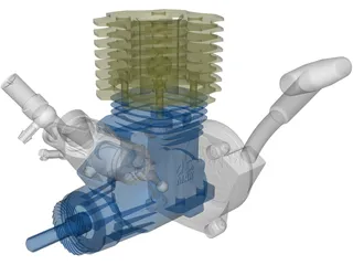 RC OS 15CV Max Model Engine 3D Model