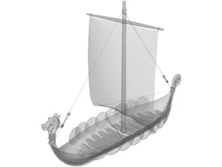 Dragon Longboat 3D Model