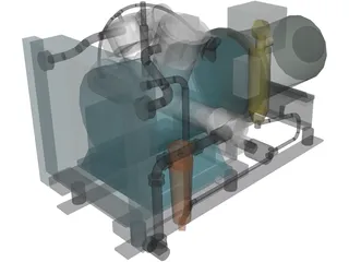 Air Compressor MP 3D Model