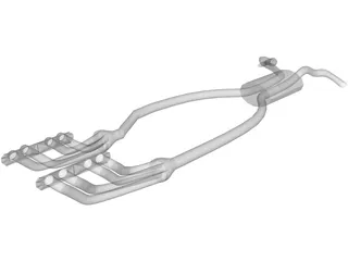 Exhaust System and Headers 3D Model