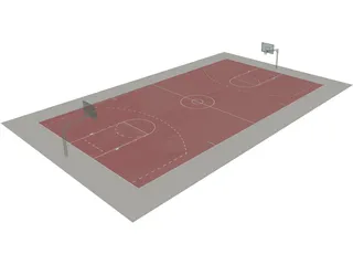 Basketball Court 3D Model