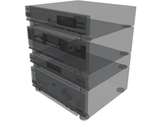 Hi-Fi System 3D Model