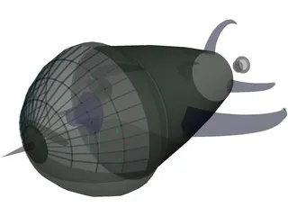 Alien Ship 3D Model