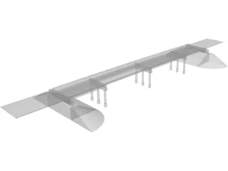 US 69 Highway Central Ave Bridge (Linn County, Kansas) 3D Model